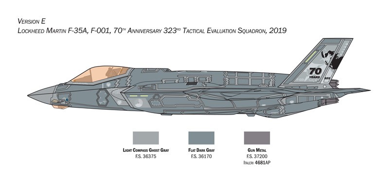 ITALERI 1464 1/72 F-35A LIGHTNING II CTOL version (Beast Mode) SAVAŞ UÇAĞI MAKETİ