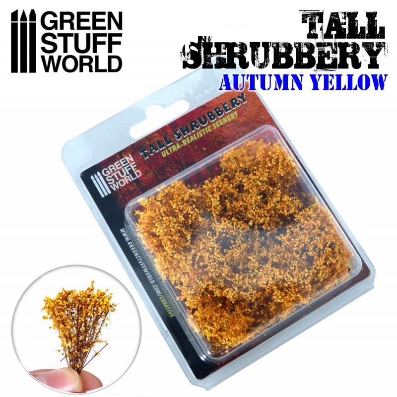 GREEN STUFF WORLD 9931 Tall Shrubbery  Autumn Yellow - SONBAHAR UZUN ÇALILIKLARI