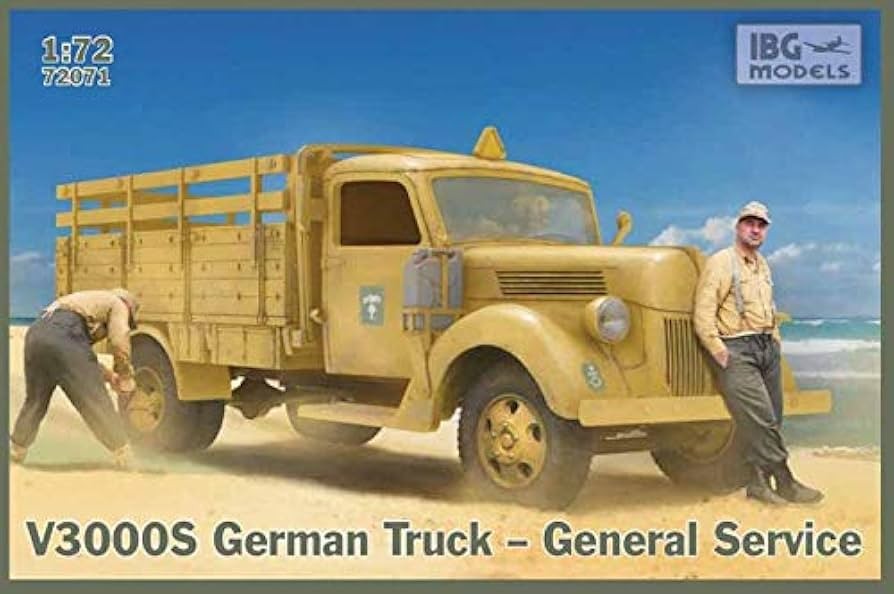 IBG MODELS 72071 1/72 V3000S GERMAN TRUCK GENERAL SERVICE İKİNCİ DÜNYA SAVAŞI ALMAN ASKERİ KAMYON MAKETİ