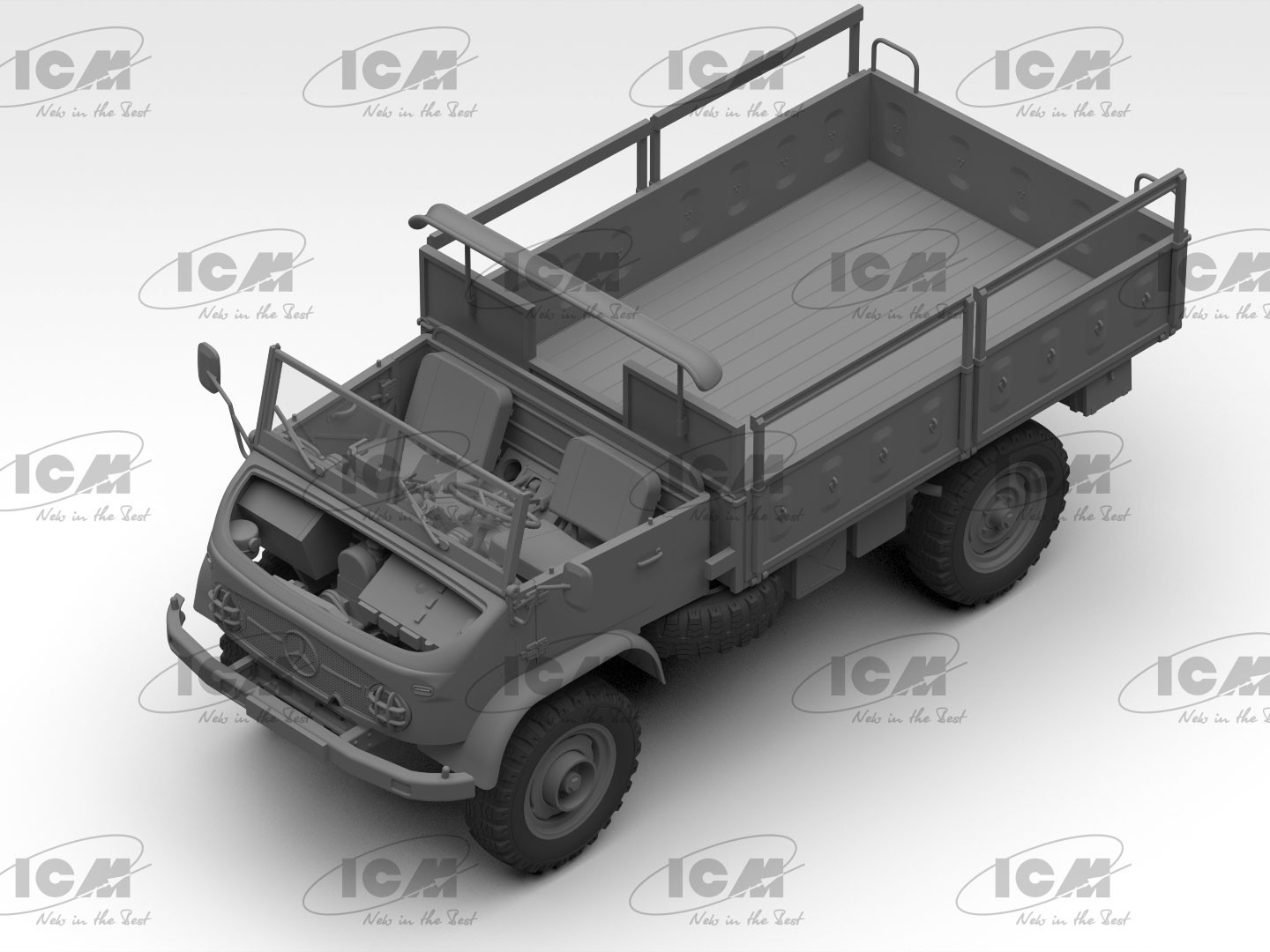 ICM 35135 1/35 Unimog S 404, German military truck (100% new molds) ASKERİ KAMYON MAKETİ