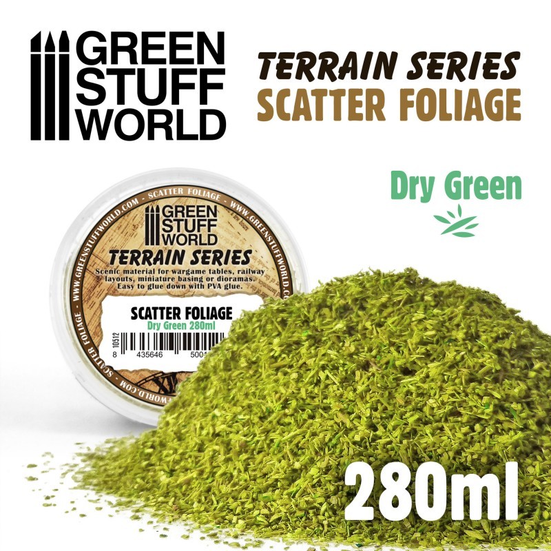 GREEN STUFF WORLD 10512 Scatter Foliage - Dry Green - 280 ml