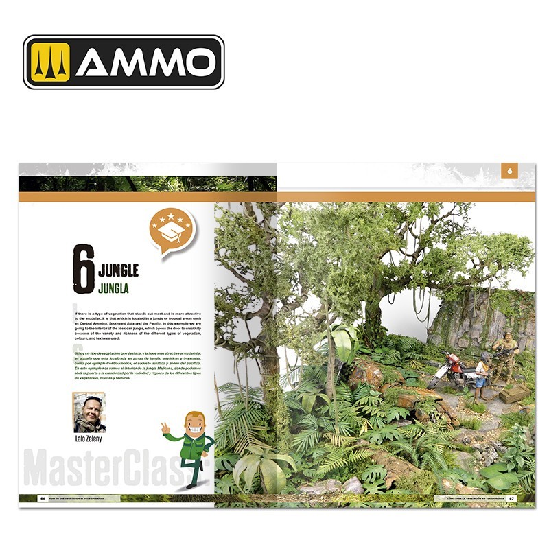 AMMO MIG 6254 Modelling School – How to use Vegetation in your Dioramas DİORAMALARDA BİTKİ ÖRTÜSÜ TEKNİKLERİ KİTABI