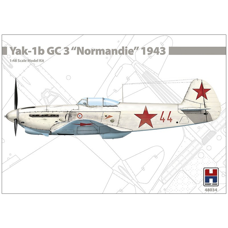 HOBBY 2000 48034 1/48 Yak-1b GC 3 Normandie 1943 Savaş Uçağı Maketi