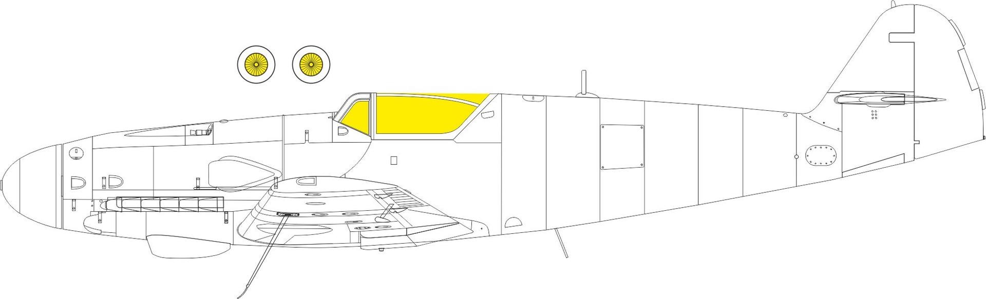 EDUARD EX1002 1/48 Bf 109K-4 KOLAY MASKELEME SETİ