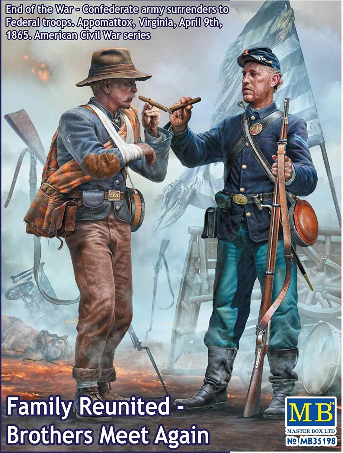 MASTER BOX 1/35 35198 "Family Reunited - Brothers Meet Again. End of the War – Confederate army surrenders to Federal troops. Appomattox, Virginia, April 9th, 1865. American Civil War series" NEW!