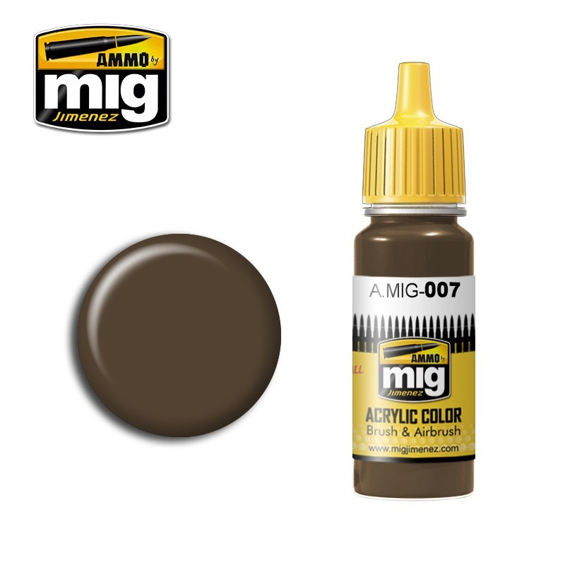 AMMO MIG 0007 RAL 7017 DUNKELBRAUN MAKET BOYASI