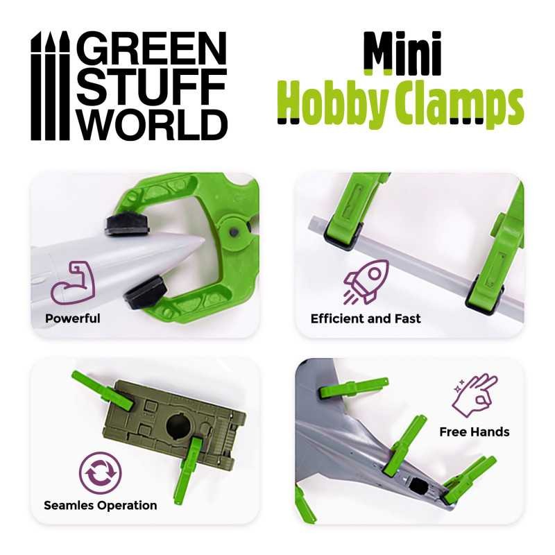 GREEN STUFF WORLD 11394 Mini hobby clamps x6 - MİNİ HOBİ KELEPÇELERİ 6 ADET