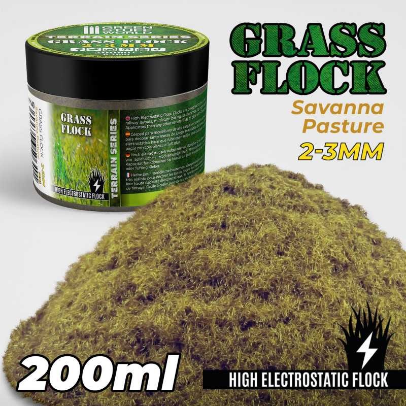 GREEN STUFF WORLD 11140 Static Grass Flock 2-3mm - SAVANNA PASTURE - 200 ml