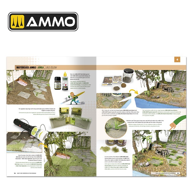 AMMO MIG 6254 Modelling School – How to use Vegetation in your Dioramas DİORAMALARDA BİTKİ ÖRTÜSÜ TEKNİKLERİ KİTABI