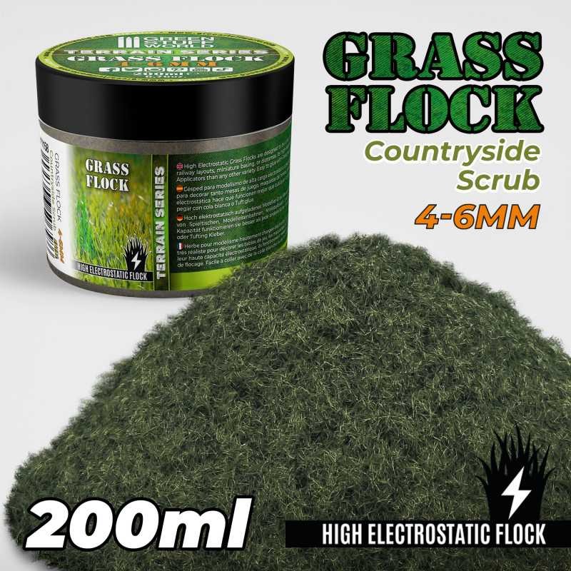 GREEN STUFF WORLD 11158 Static Grass Flock 4-6mm - COUNTRYSIDE SCRUB - 200 ml