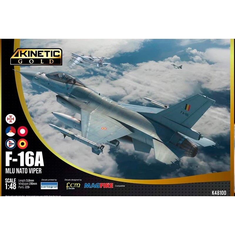 KINETIC MODEL 48100 1/48 F-16A Savaş Uçağı Maketi
