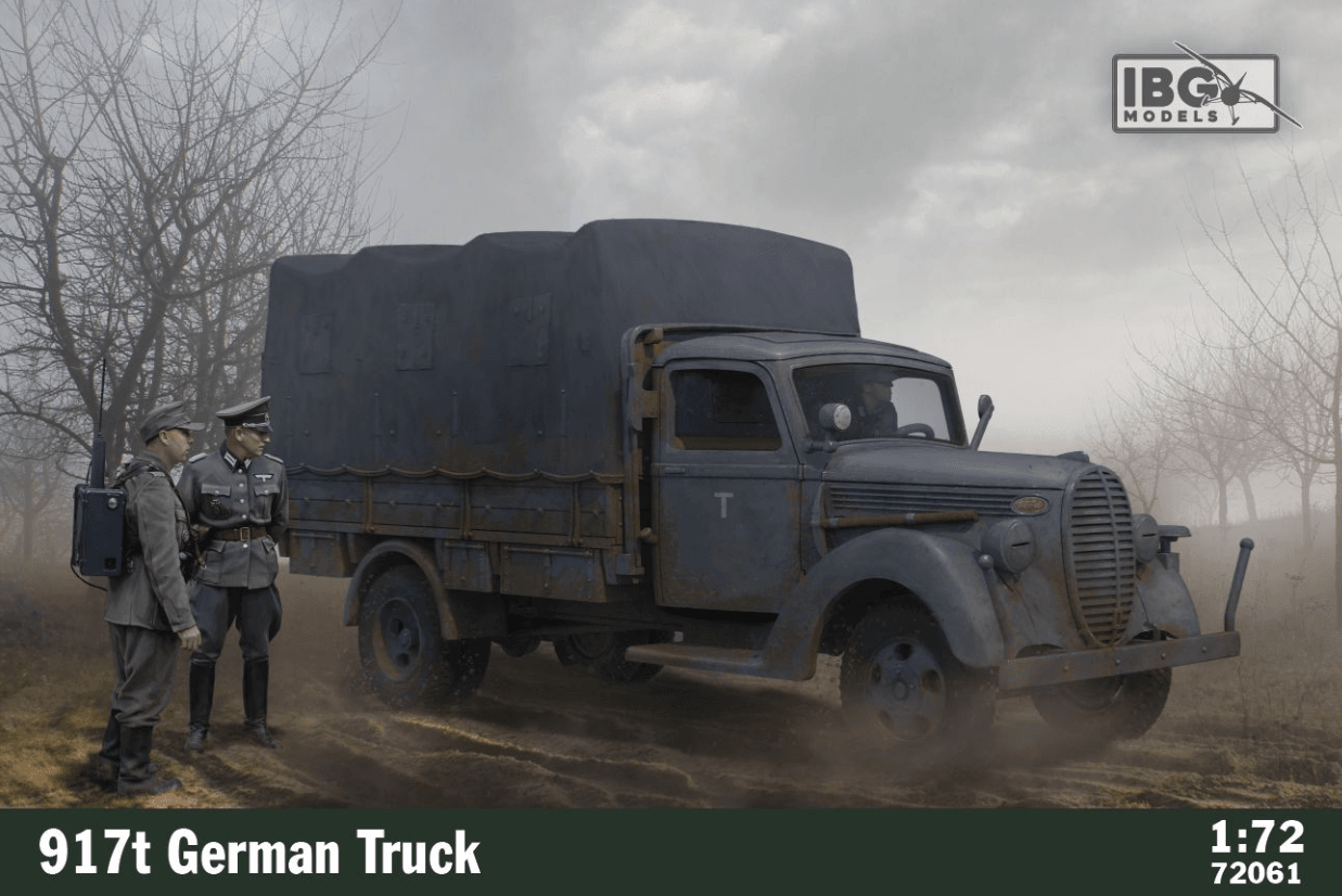 IBG MODELS 72061 1/72 917T GERMAN TRUCK İKİNCİ DÜNYA SAVAŞI ALMAN ASKERİ KAMYON MAKETİ