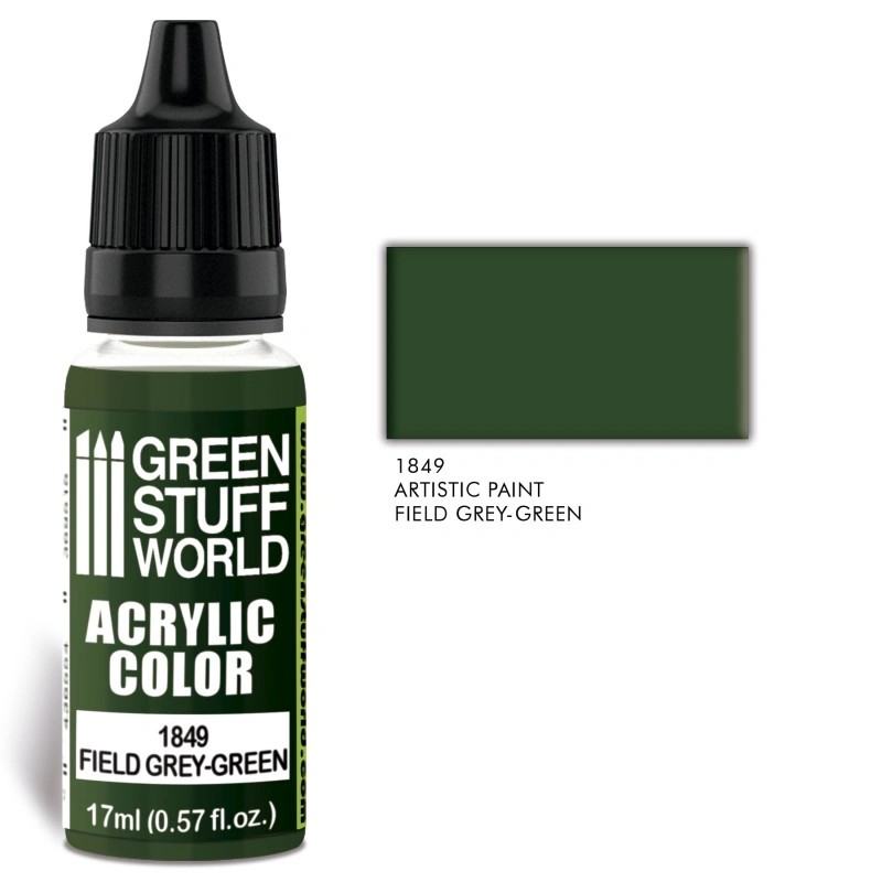 GREEN STUFF WORLD 1849 Acrylic Color FIELD GREEN-GREY MAKET BOYASI