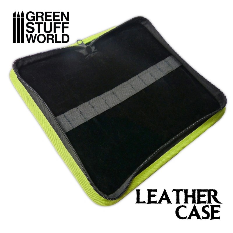 GREEN STUFF WORLD 1572 Premium Leather Case for Tools and Brushes - DERİ KÜÇÜK EL ALETİ VE FIRÇA TAŞIMA ÇANTASI