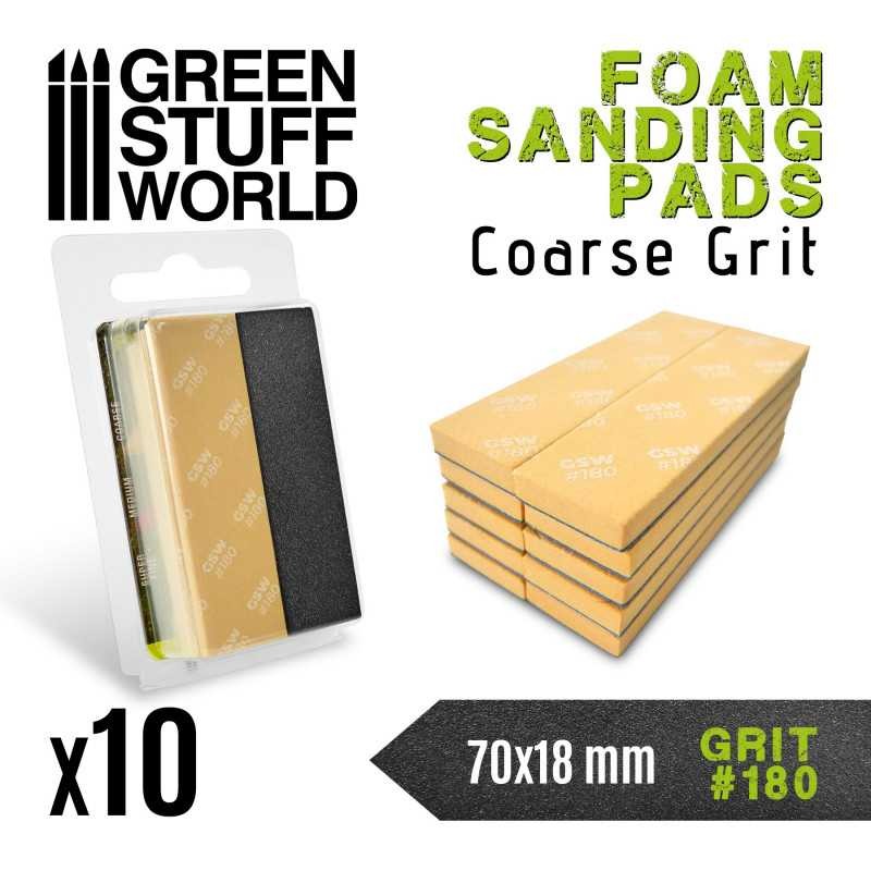 GREEN STUFF WORLD 10768 Foam Sanding Pads 180 grit - 180 NUMARA SÜNGERLİ ZIMPARA