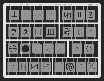 EDUARD XT032 1/35 DİVİSİONAL INSİGNİA WAFFEN SS 1940-45 WAFFEN-SS TÜMEN SEMBOLLERİ