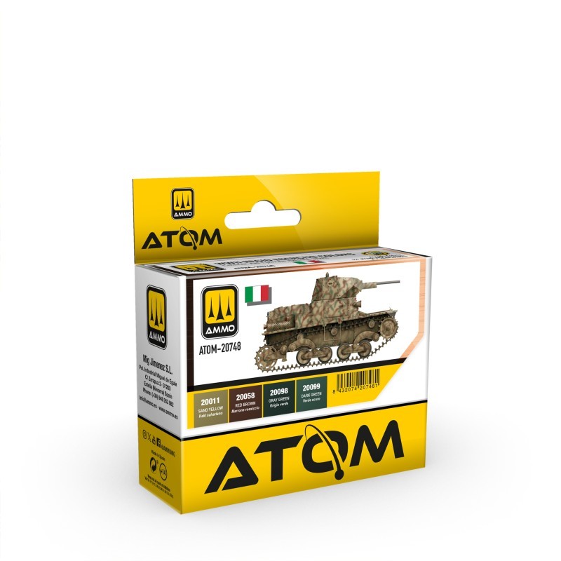 AMMO MIG 20748 ATOM WWII Regio Esercito Colors Set - İKİNCİ DÜNYA SAVAŞI İTALYAN KARA KUVVETLERİ RENKLERİ BOYA SETİ