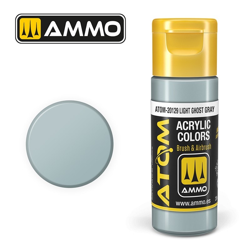 AMMO MIG ATOM 20129 Light Ghost Gray FS 36375 USAF / TÜRK HAVA KUVVETLERİ  AKRİLİK MAKET BOYASI