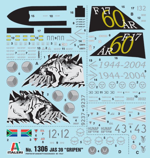 ITALERI 1306 1/72 JAS 39 Gripen SAVAŞ UÇAĞI MAKETİ