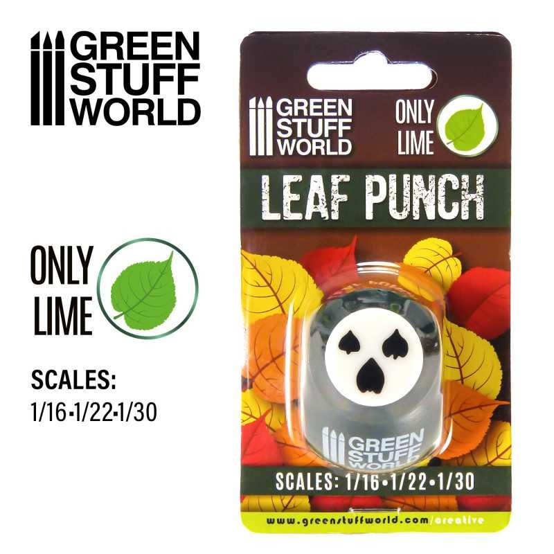 GREEN STUFF WORLD 1311 Miniature Leaf Punch DARK GREEN - IHLAMUR YAPRAK ZIMBASI