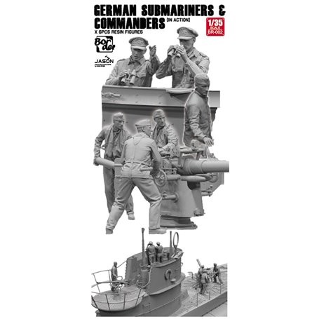 BORDER MODEL 002 1/35 GERMAN SUBMARINERS  COMMANDERS İKİNCİ DÜNYA SAVAŞI ALMAN DONANMASI DENİZALTI PERSONELİ FİGÜR MAKETİ