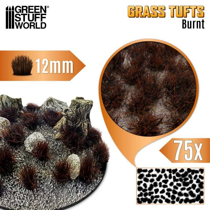 GREEN STUFF WORLD 12944 Grass TUFTS 12mm self-adhesive BURNT - 12MM YANMIŞ ÇİM ÖBEĞİ