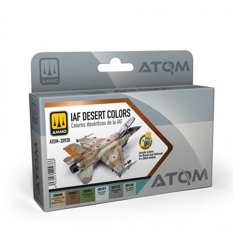 AMMO MIG 20938 ATOM IAF Desert Colors Set - İSRAİL HAVA KUVVETLERİ BOYA SETİ