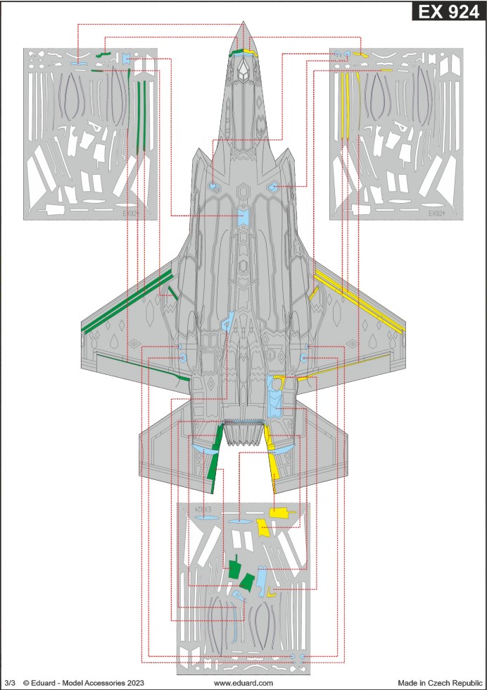 EDUARD EX924 1/48 F-35A GEÇ DÖNEM RAM  KOLAY MASKELEME SETİ