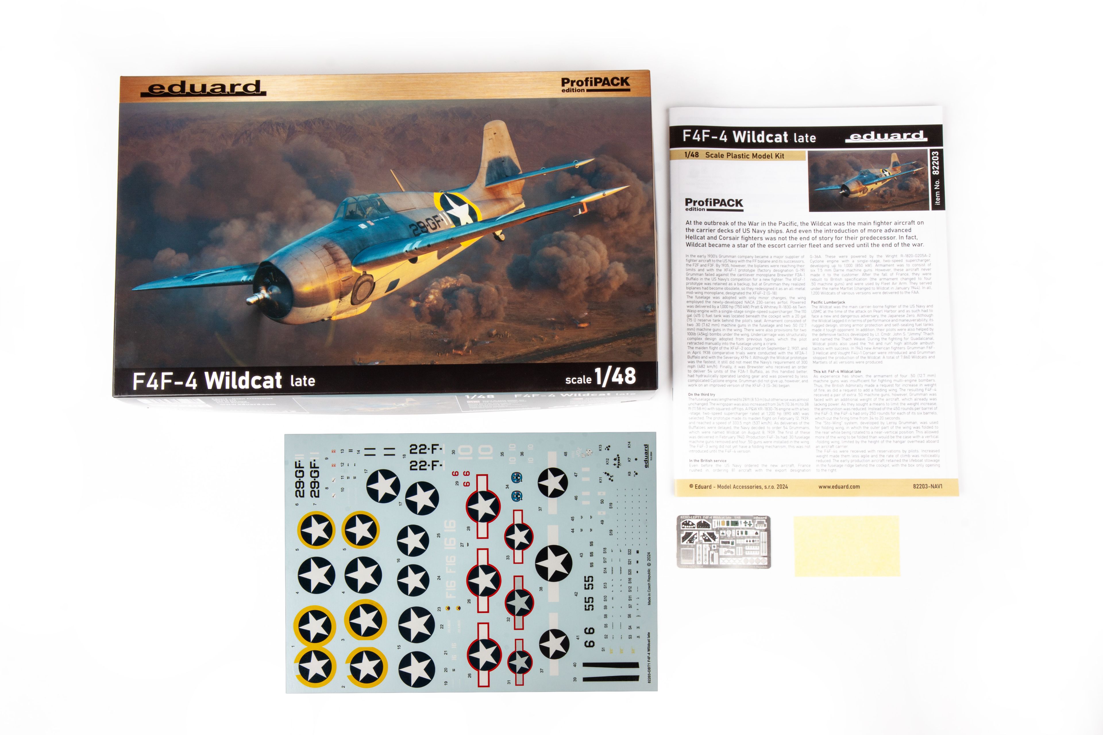 EDUARD 82203 1/48 F4F-4 Wildcat Late SAVAŞ UÇAĞI MAKETİ