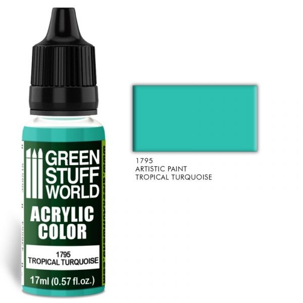 GREEN STUFF WORLD 1795 Acrylıc Color TROPICAL TURQUOISE MAKET BOYASI