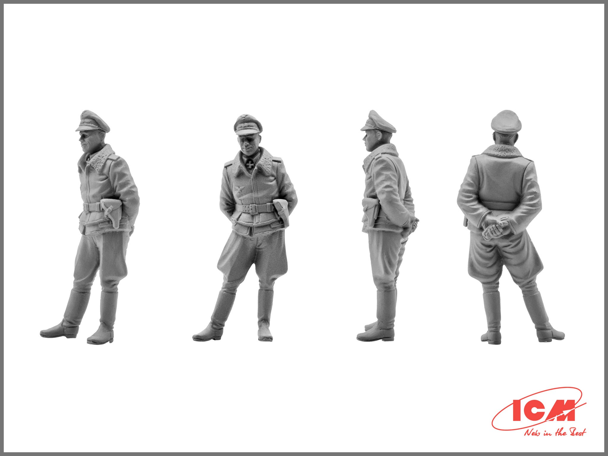 ICM 48082 1/48 German Luftwaffe Pilots and Ground Personnel (1939-1945)  (7 figures - 3 pilots, 4 mechanics) FİGÜR MAKETİ