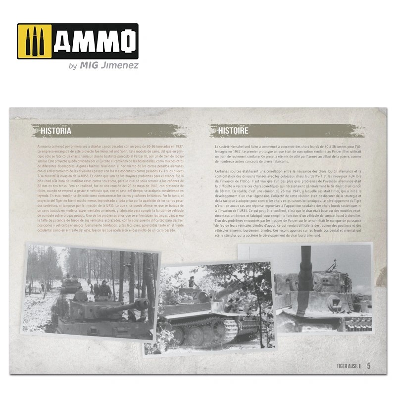 AMMO MIG 6024 Tiger Ausf.E – VISUAL MODELERS GUIDE (MULTILINGUAL) KAPLAN 1 TANKI REFERANS FOTOĞRAFLAR DERGİSİ