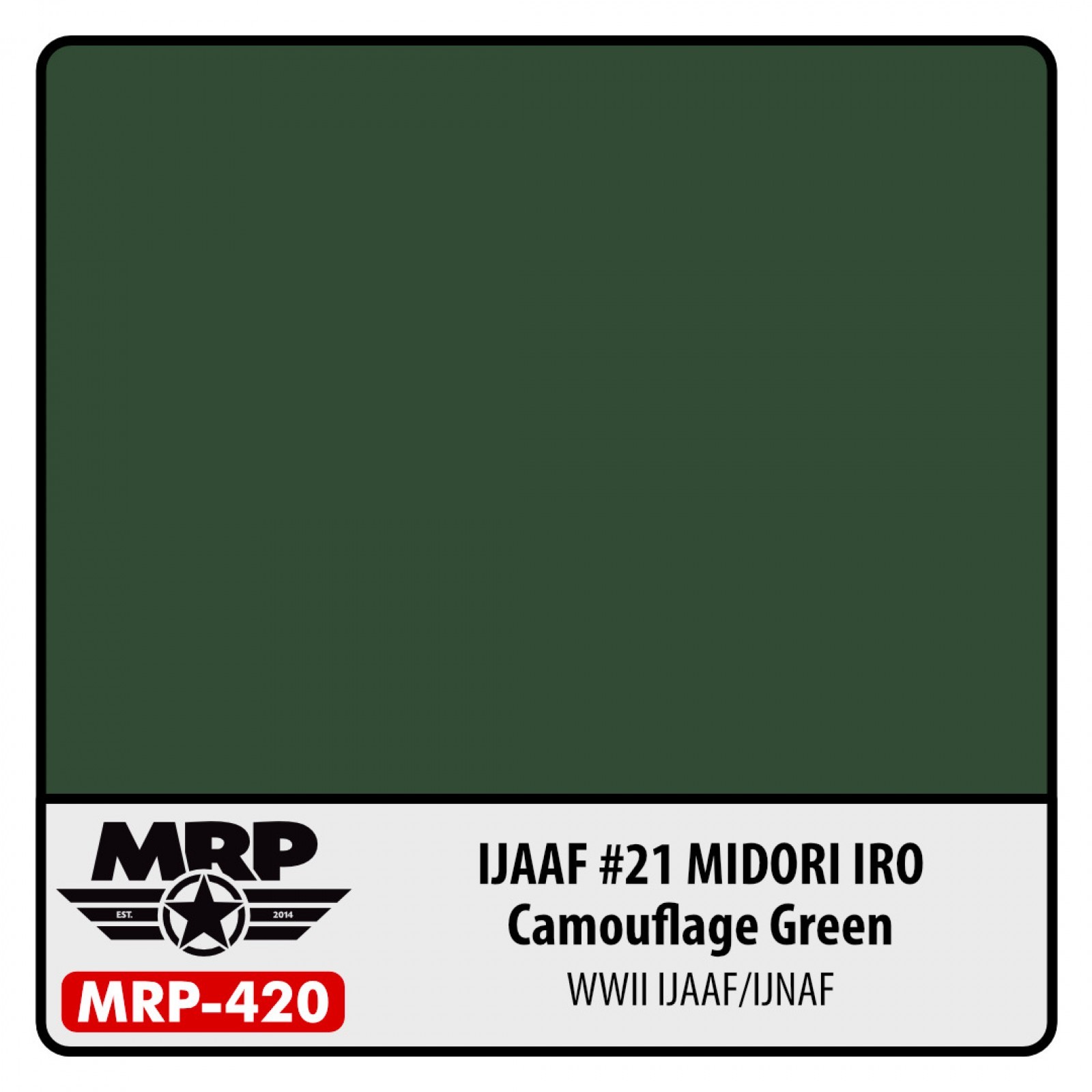 MR PAINT 420 IJAAF #21 Midori Iro (Camouflage Green) 30ml LAKER MAKET BOYASI