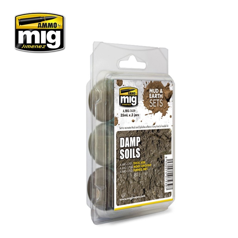 AMMO MIG 7439 Damp Soils - Islak TopraK Kirletme Seti