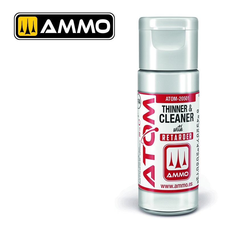 AMMO MIG 20501 ATOM Thinner and Cleaner with Retarder 20mL - ATOM Geçiktiricili Akrilik Boya Seyreltici Tiner ve Temizlik Solüsyonu