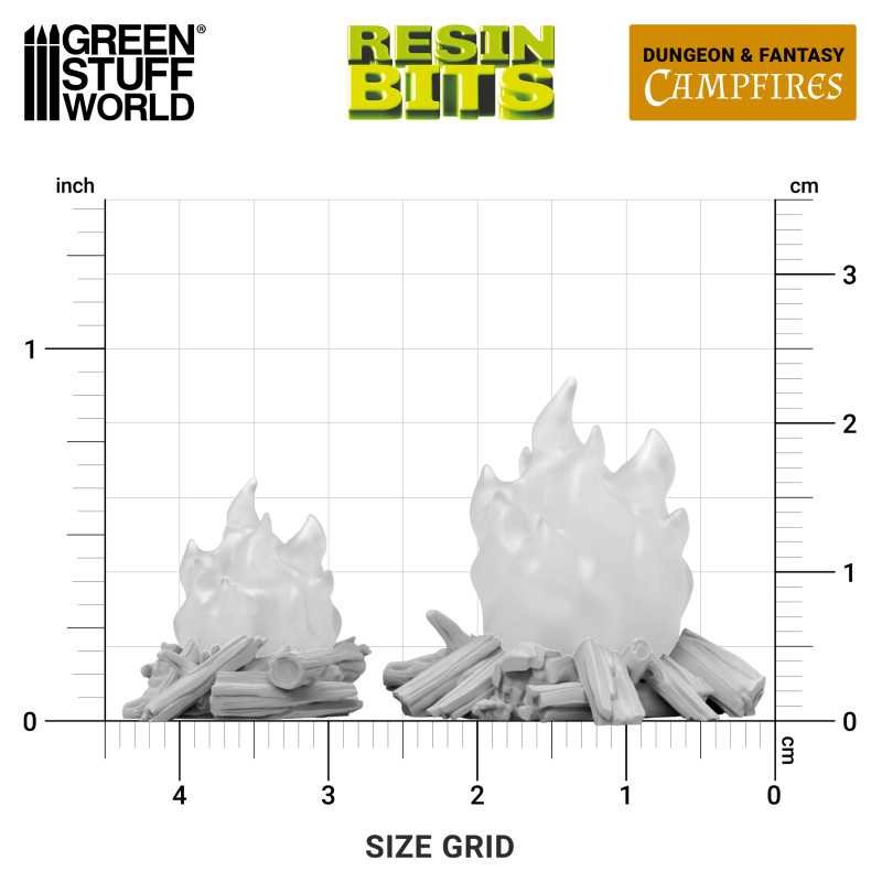 GREEN STUFF WORLD 12725 3D printed set - Campfires for 3mm LEDs KAMP ATEŞLERİ