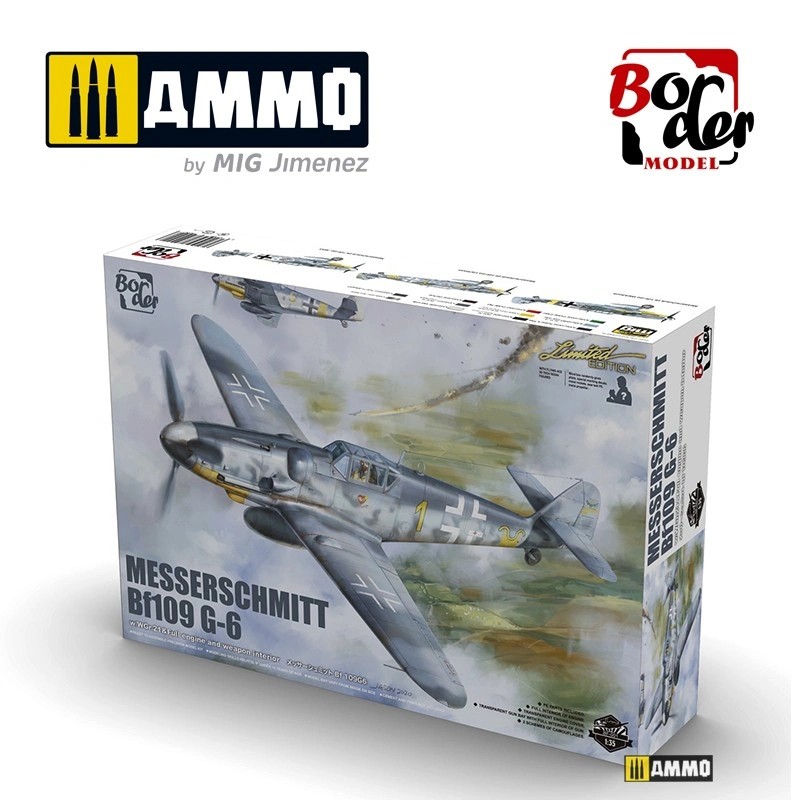 BORDER MODEL 001 1/35 MESSERSCHMITT BF109 G-6 Limited Edition Savaş Uçağı Maketi