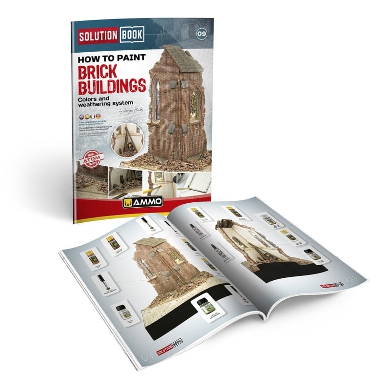 AMMO MIG 7710 SOLUTION BOX 09 - Brick Buildings - TUĞLA BİNALAR Çözüm Seti