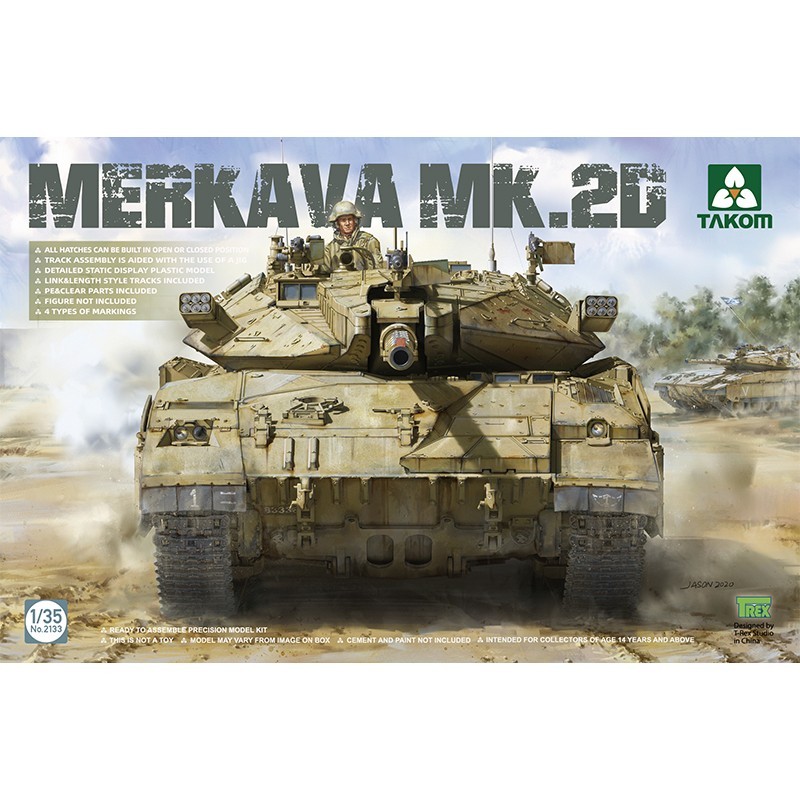 TAKOM 2133 1/35 Israeli Main Battle Tank Merkava MK.2D TANK MAKETİ