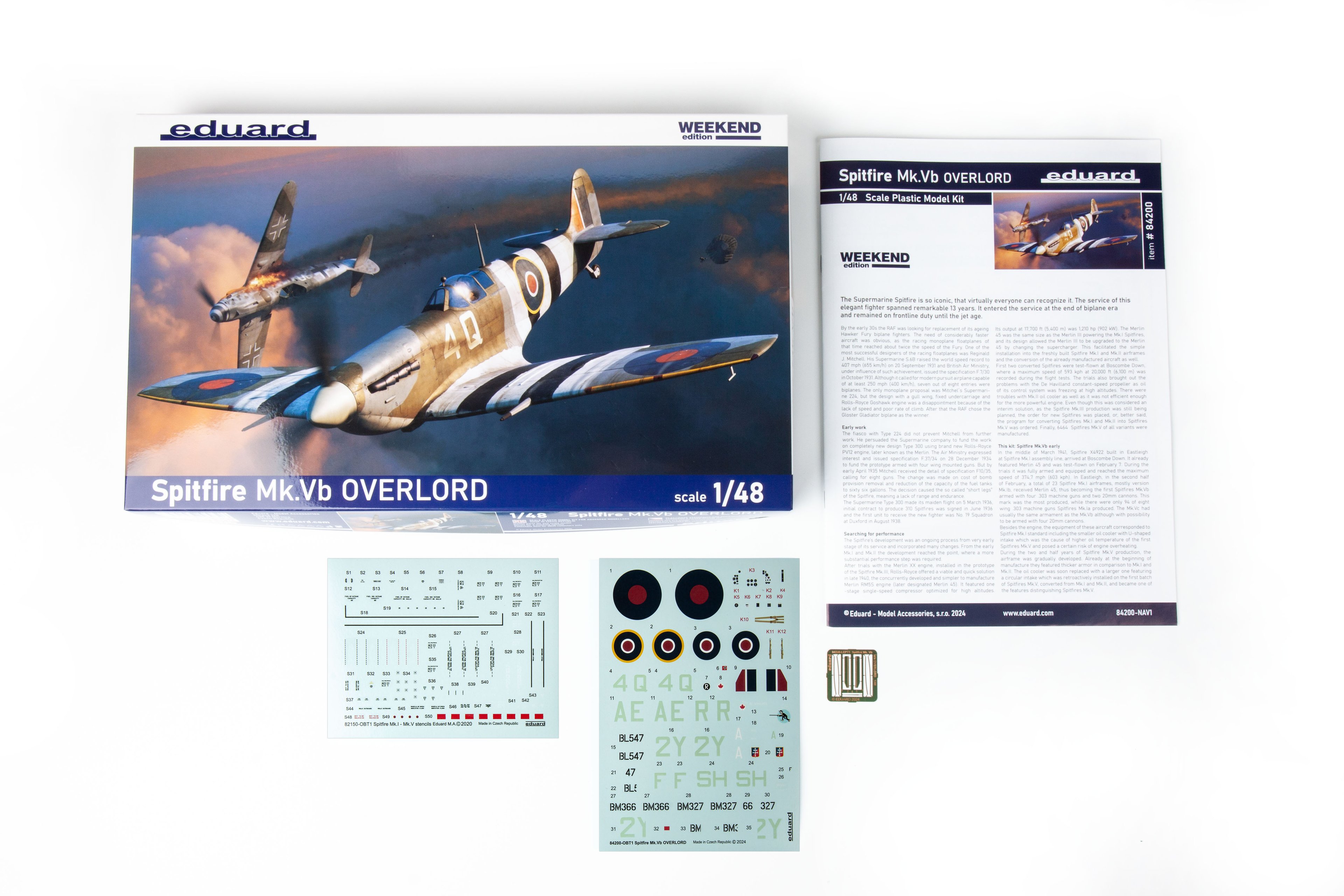 EDUARD 84200 1/48 Spitfire Mk. Vb OVERLORD SAVAŞ UÇAĞI MAKETİ