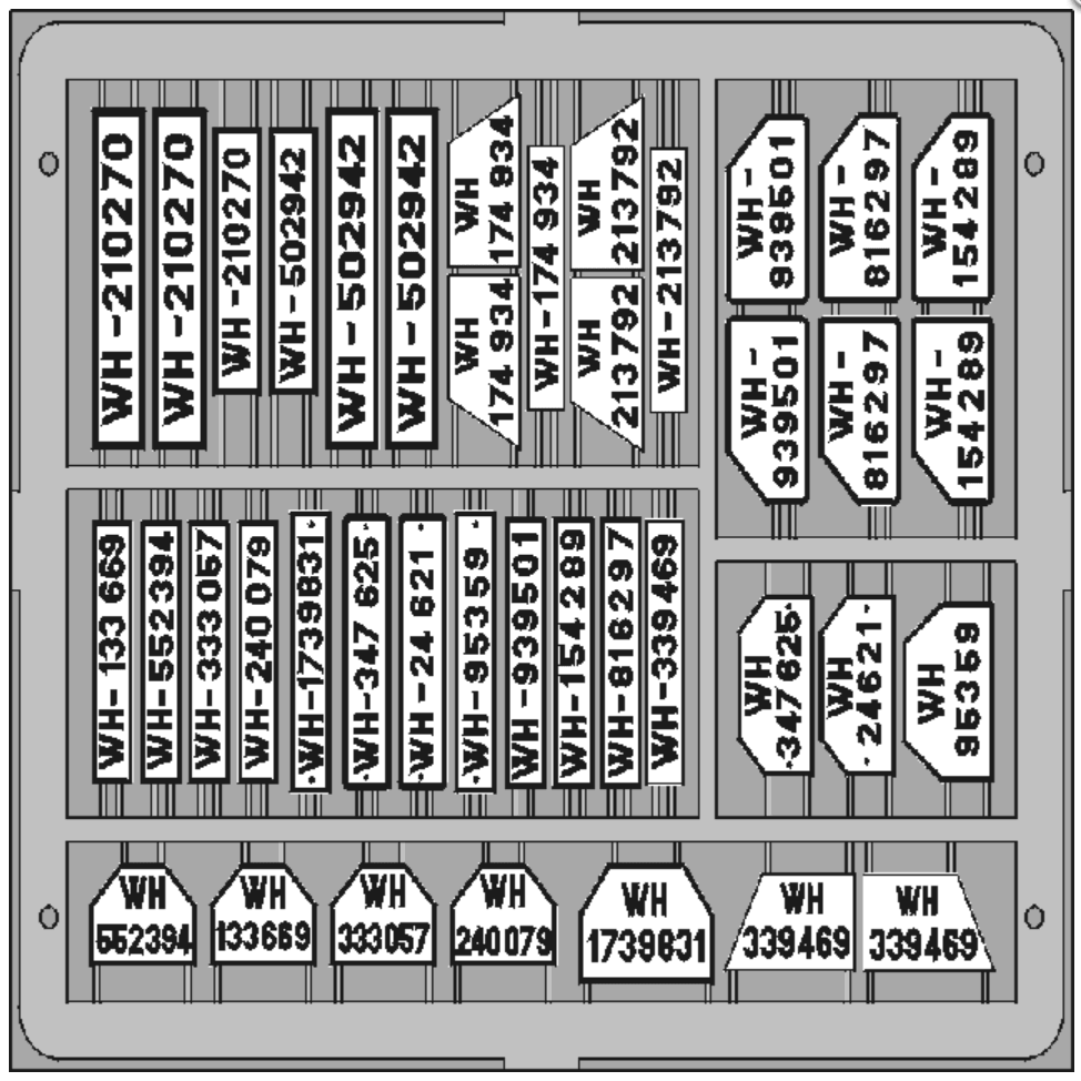 EDUARD TP503 1/35 German Car Licence Plates ALMAN ARAÇLARI PLAKA DETAY SETİ