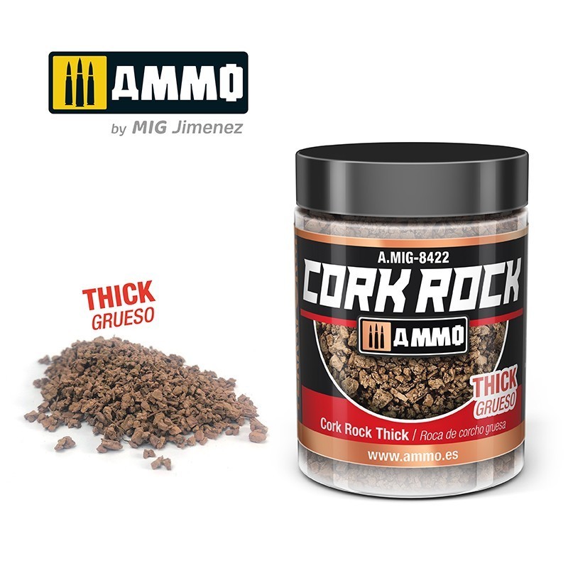 AMMO MIG 8422 CREATE CORK Cork Rock Thick - KALIN TRAŞLANMIŞ MANTAR ZEMİN DOKUSU 100ml