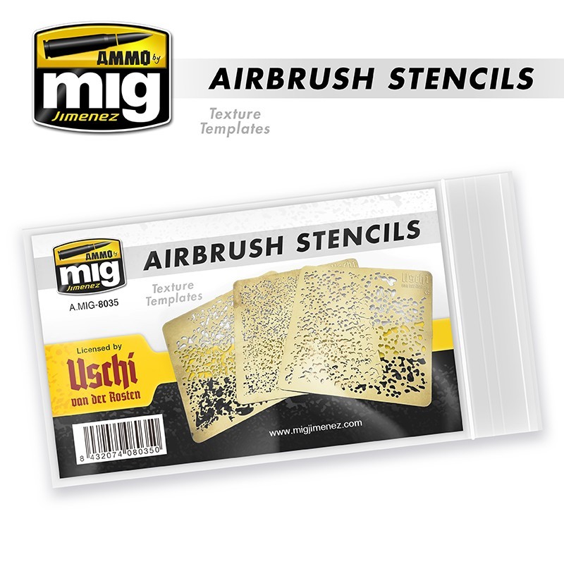 AMMO MIG 8035 Airbrush Stencil  ASİT İNDİRME EFEKT ŞABLONLARI