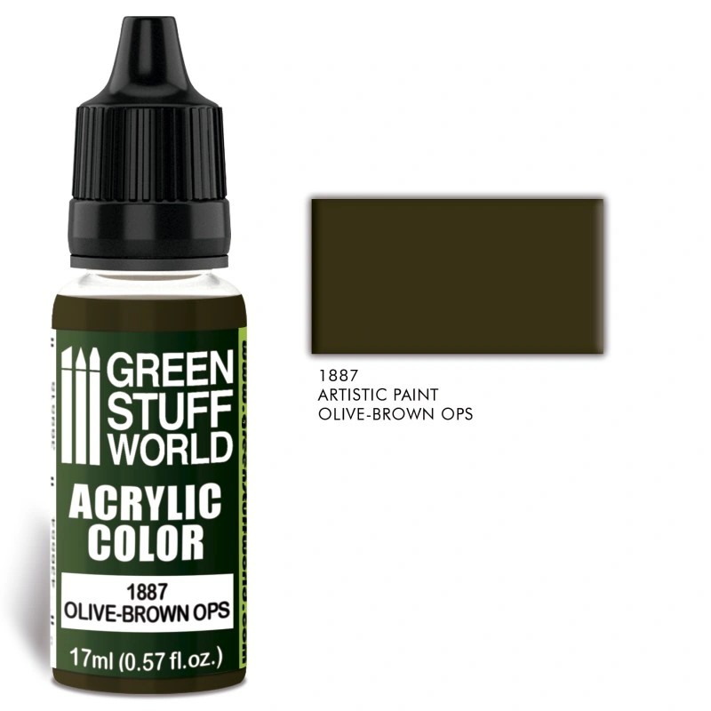GREEN STUFF WORLD 1887 Acrylic Color OLIVE-BROWN OPS MAKET BOYASI