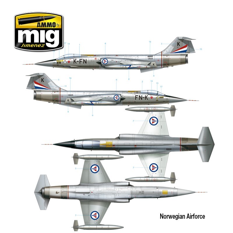 AMMO MIG 8504 1/48 F-104G STARFIGHTER (TURKEY, ITALY & CANADA) SAVAŞ UÇAĞI MAKETİ