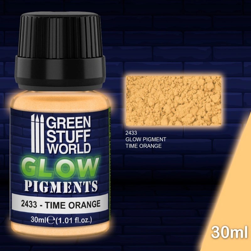 GREEN STUFF WORLD 2433 Glow in the Dark - TIME ORANGE KARANLIKTA PARLAYAN PİGMENT