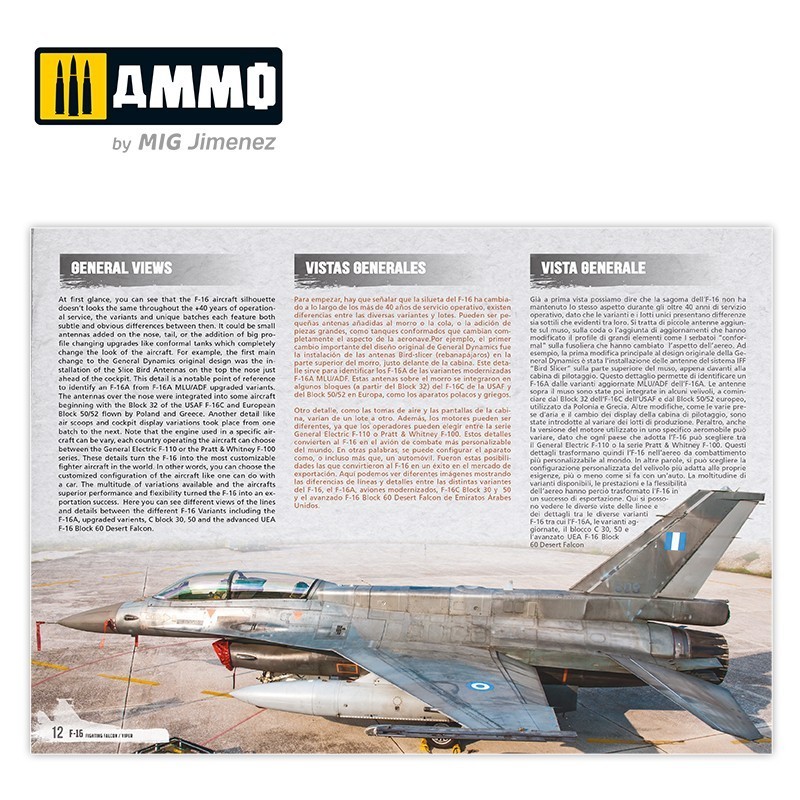 AMMO MIG 6029 F-16 Fighting Falcon / VIPER - VISUAL MODELERS GUIDE REFERANS FOTOĞRAFLARI DERGİSİ