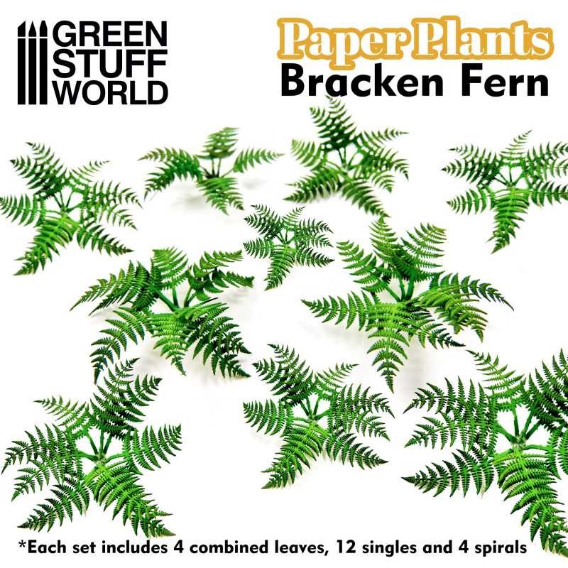 GREEN STUFF WORLD 10367 Paper Plants Bracken Fern - KAĞIT BİTKİLER KARTAL EĞRELTİSİ