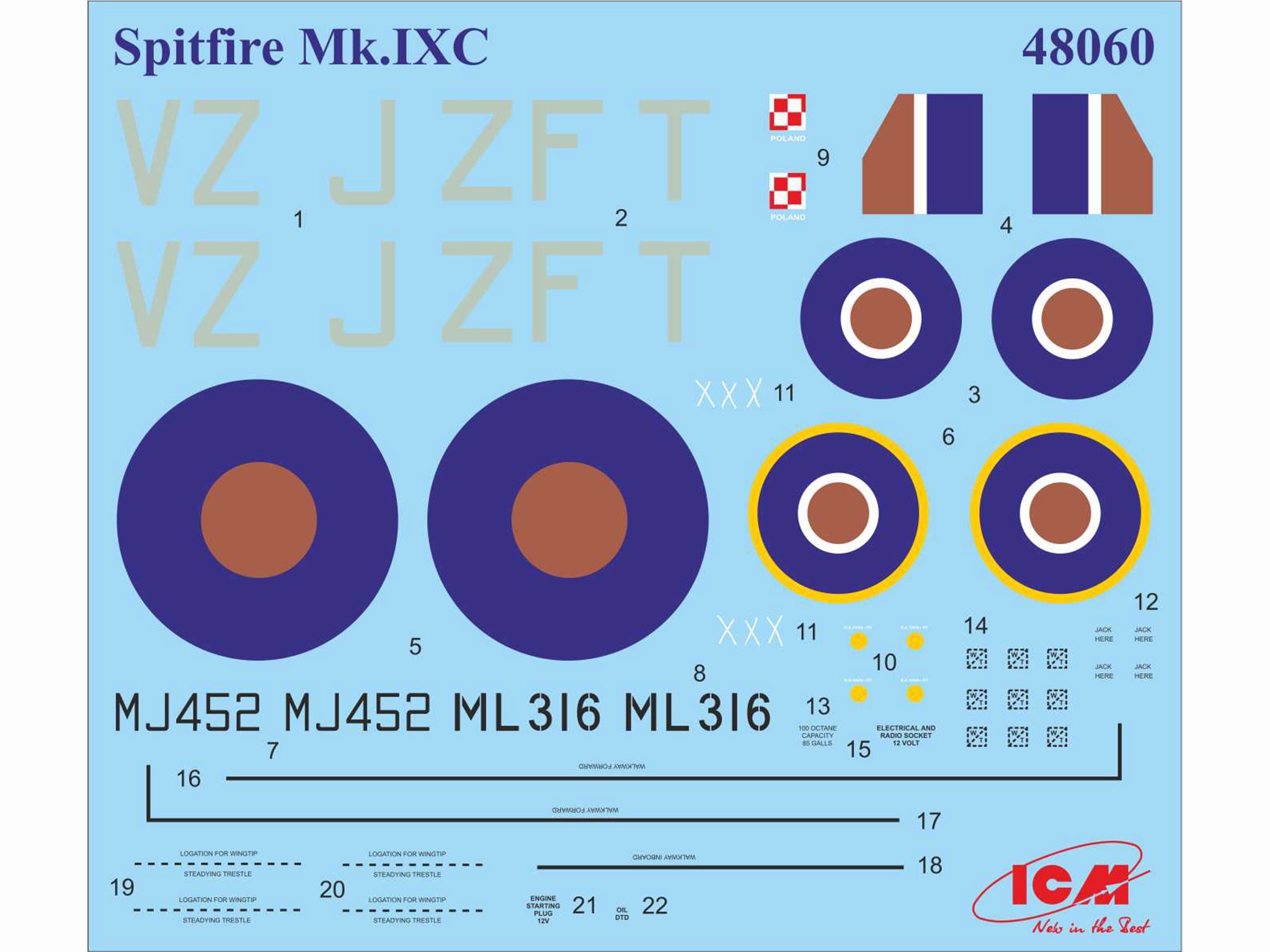 ICM 48060 1/48 Spitfire Mk.IXC “Beer Delivery” ASKERİ SAVAŞ UÇAĞI MAKETİ