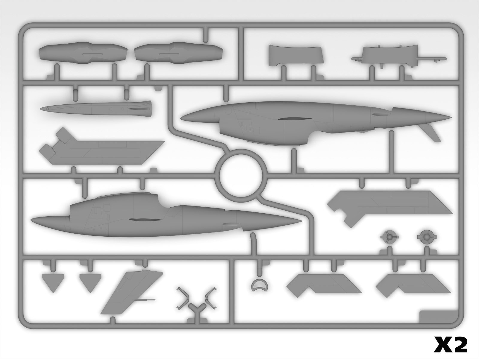 ICM 48403 1/48 (BQM-34A) Q-2C Firebee, US Drone (2 airplanes and pilons) DRONE MAKETİ (2 İHA & İSTASYON)